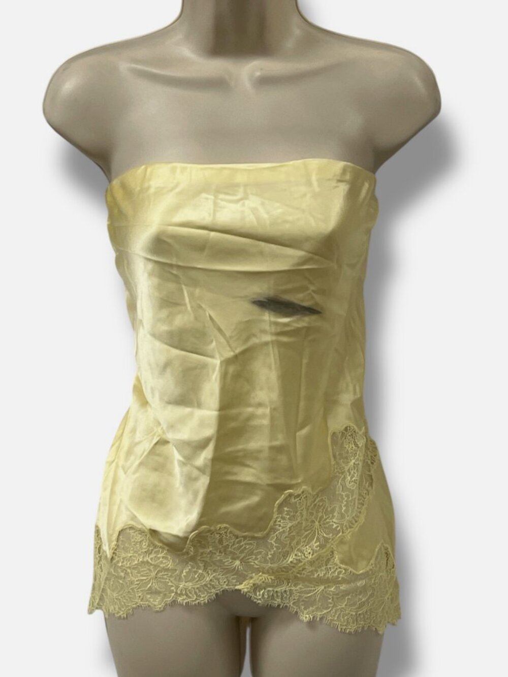 Cami NYC Women's Yellow Odessa Silk Strapless Camisole Top Size XL